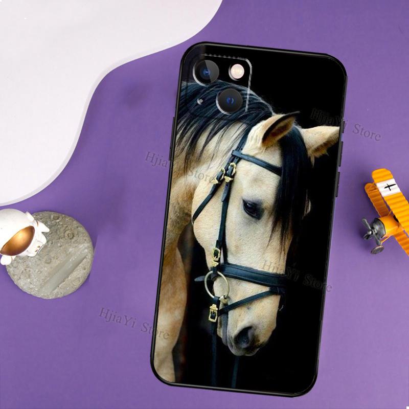 Красивый Элегантный Коричневый Чехол с Лошадьми для iPhone 14 13 Pro X XS Max XR 7 8 Plus Чехол для iPhone 14 12 Mini 11 Pro Max SE 2020