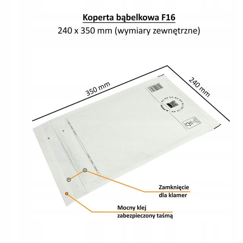 Bubble envelope F16 WHITE E-PACK x100pcs
