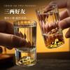 Hand-Cut Crystal Liquor Cups Set With Stand 1oz 2oz Mini Drinking Glasses Sake Baijiu Whiskey