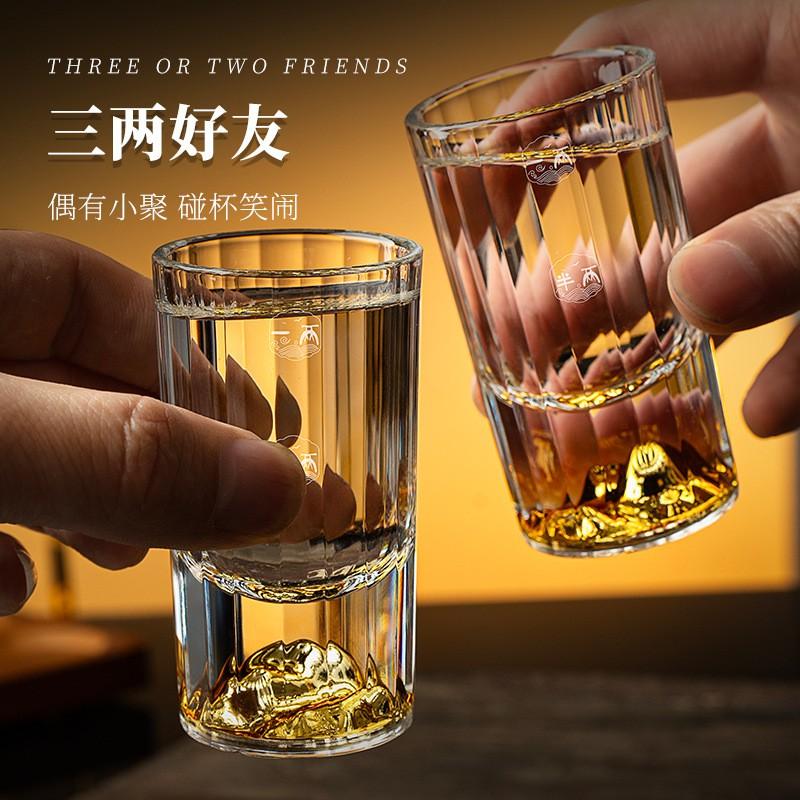 Hand-Cut Crystal Liquor Cups Set With Stand 1oz 2oz Mini Drinking Glasses Sake Baijiu Whiskey