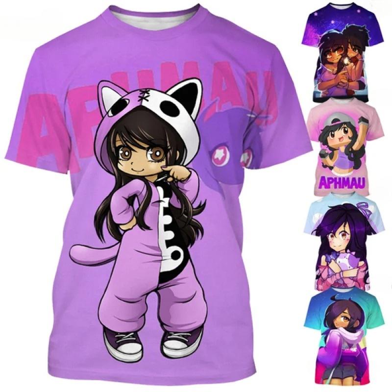 Летний топ с круглым вырезом и 3D-принтом в стиле каваи Ifuma, модная повседневная женская футболка с коротким рукавом