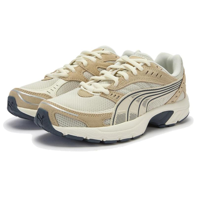 PUMA C25K Fabric Synthetic Split Leather Comfort Versatile Wear-resistant Low Lifestyle Sneakers Unisex Off White Brown 403860-07
