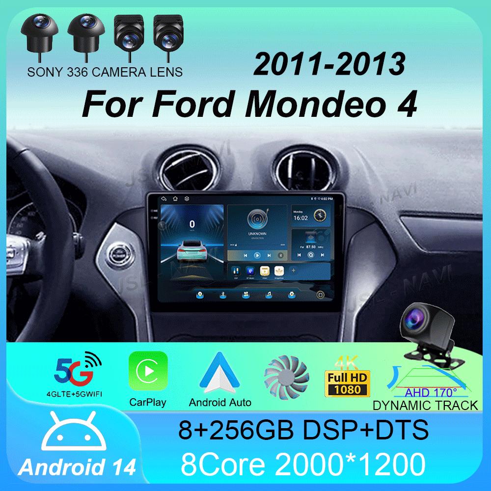 Автомагнитола Android 14 Carplay Auto 2K Экран Мультимедийный плеер Для Ford Mondeo 4 2011 - 2013 Автомагнитола GPS Стерео 2din Головное устройство