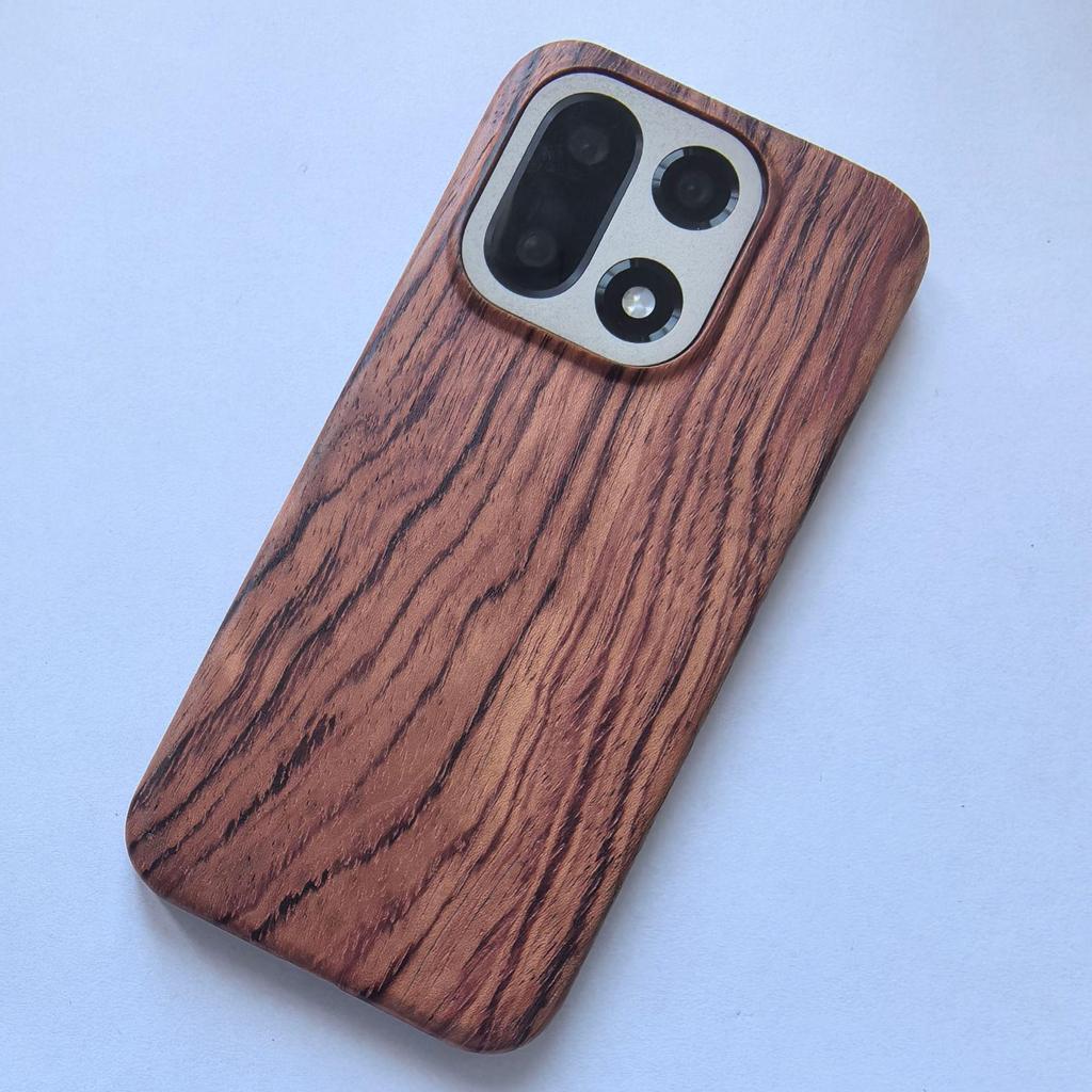 OnePlus 15 MagSafe-Compatible Wooden Magnetic Wireless Charging Car Phone Case
