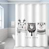 Занавеска для душа с изображением милого кота из белой ткани, водонепроницаемый полиэстер, аксессуары для ванной комнаты, занавески для кухни Cortina