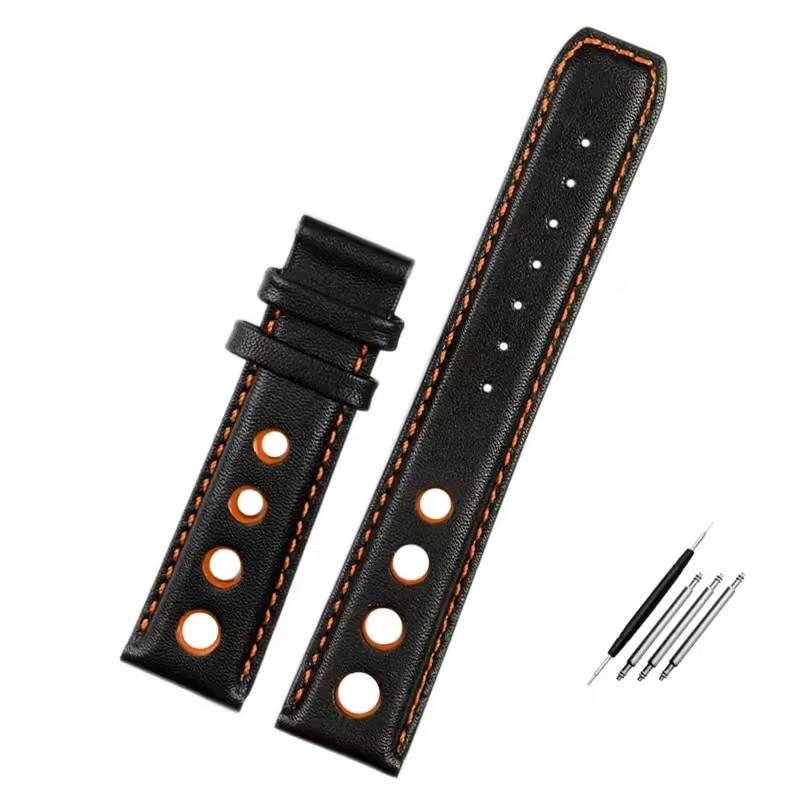 Браслет из натуральной кожи Для tissot 1853 Sport Часы аксессуары ремешок Racing PRS516 T91 1853 Верхний слой коровьей кожи 20 мм ремешок chopin