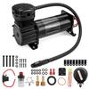 200PSI 444C 12V Макс Комплект воздушного компрессора для гудка с реле и переключателем Черный для грузовика и лодки