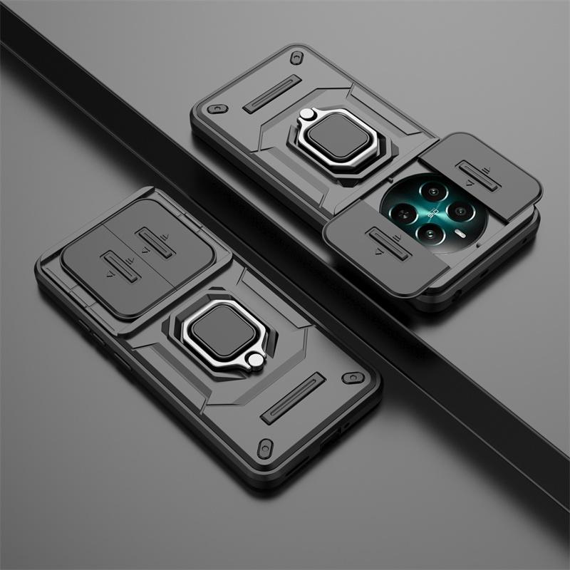Для Realme 12 Plus 5G чехол магнитное кольцо бронированные чехлы для телефонов Oppo Realmi 12+ 5G RMX3867 6.67" камера защита задняя крышка