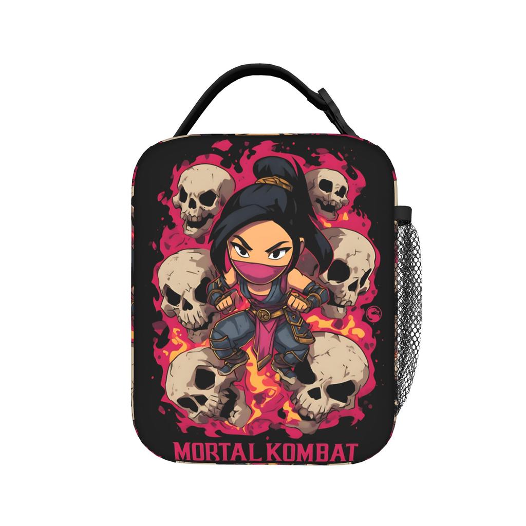 Cartoon Mileena Mortal Kombat Insulated Lunch Bag Leakproof Reusable Thermal Bag Lunch Box Tote School Outdoor Bento Pouch