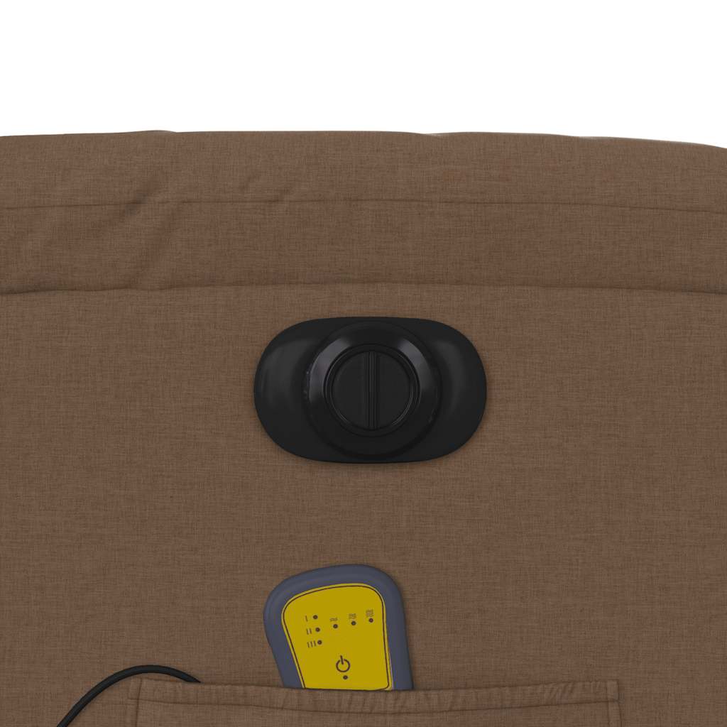 Electric Massage Chair Brown Fabric