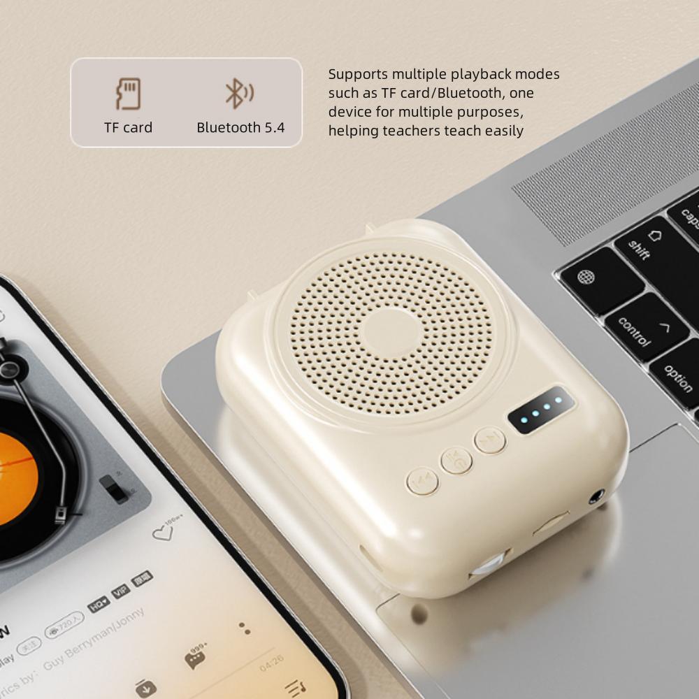 Портативный усилитель голоса Мегафон Мини Аудио Динамик с Микрофоном Перезаряжаемый Ультралегкий Громкоговоритель для Учителей