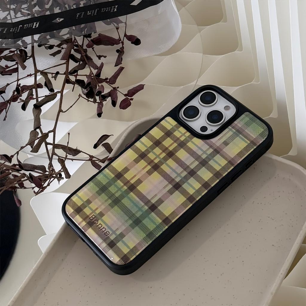В стиле американского зеленого клетчатого Подходит для 16 Apple 15 Pro Max Чехол для мобильного телефона Iphone 14 Клей-капля Подставка для Apple 13