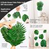 Artificial Palm Leaves Tropical Plant with Faux Monstera Leaves Stems Simulation Safari Leaves for Hawaiian Table Leaves Decorations 6 Kinds
