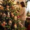 Collectible Christmas Figures Woodland Animal Advent Calendar, 24-Day Countdown Set with Forest Calendar Critter Ornaments, 2D Acrylic Tree