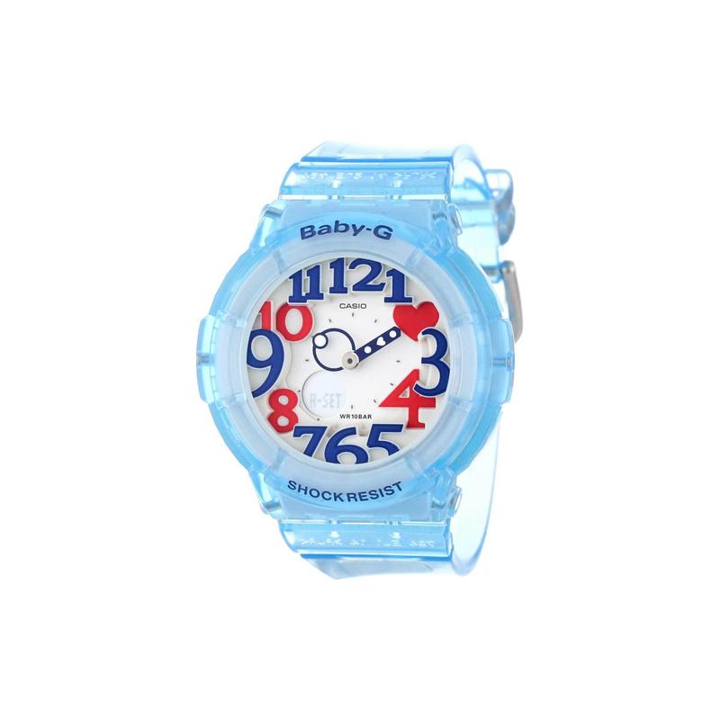 Casio BABY-G date display neon backlight quartz movement resin strap Japanese and Korean watch women's watch white dial BGA-131-2B