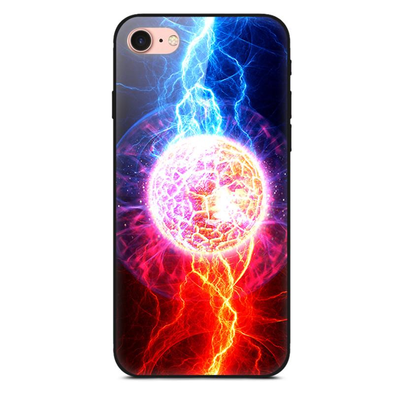 For iPhone 18 7 8 Plus Case Fashion Lovely Tempered Glass Phone Back Cover for iPhone 18SE SE 2020 Bumper Cases for iPhone 187 7Plus Capa