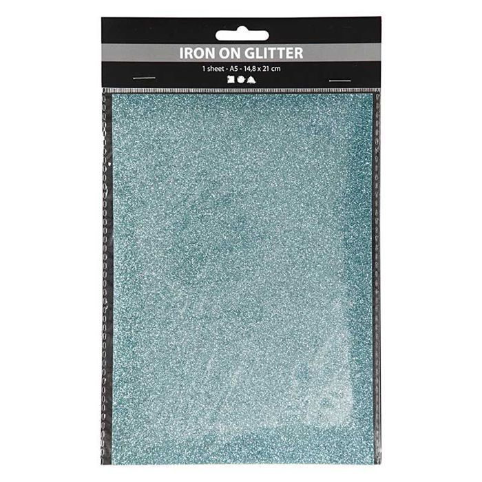 Синяя блестящая термотрансферная бумага - 14,8 x 21 см