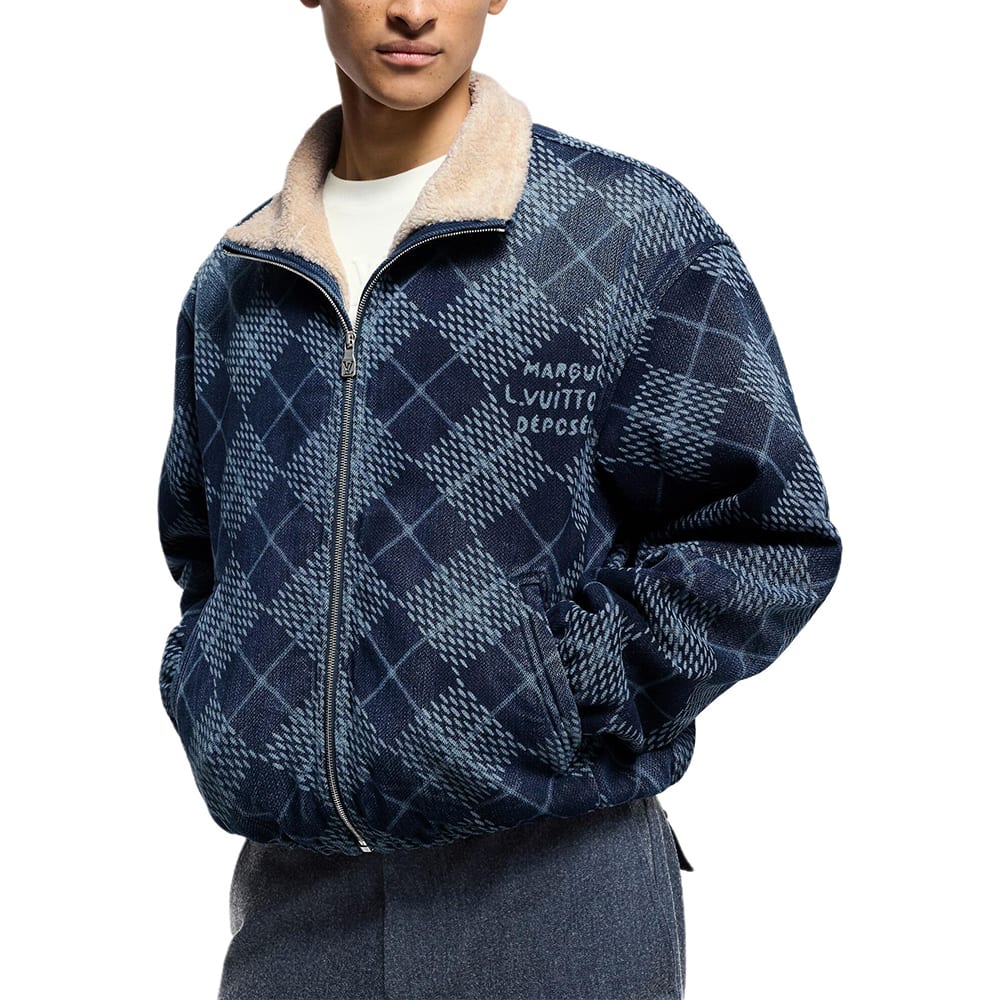 Джинсовый флисовый блузон Lv 1AGINO