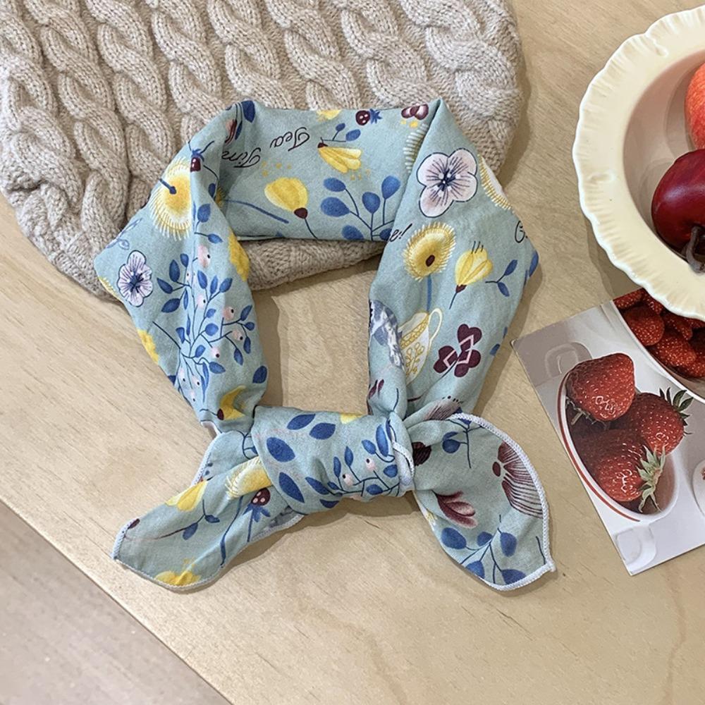 Солнцезащитные шарфы с цветочным принтом, шейный платок, шелковый шарф с принтом, модный маленький квадратный шарф, женский