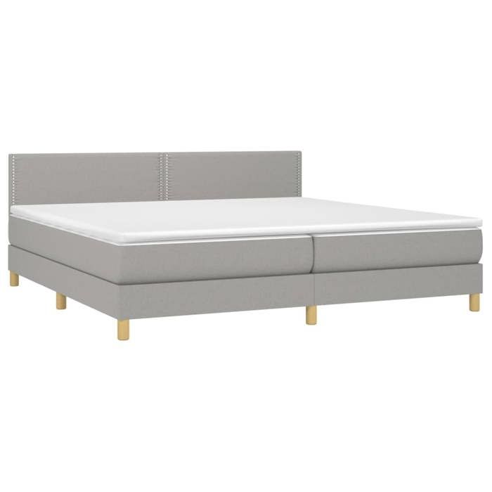Maison Exclusive - Sommier à lattes de lit matelas LED Gris clair 200x200 cm Tissu