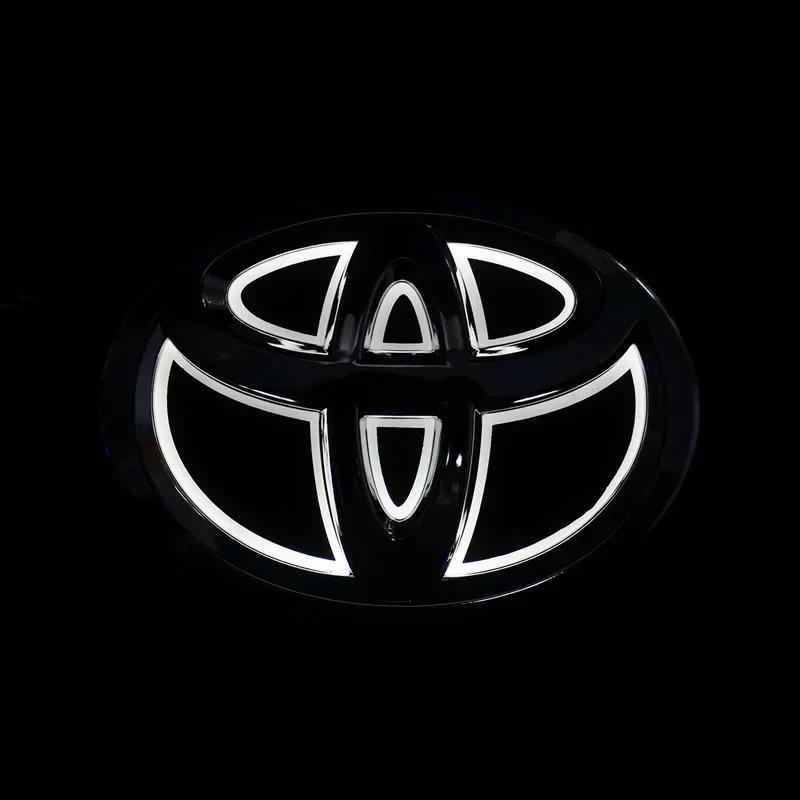 5D Car Front Grille Trunk Logo LED Light Retrofit for Toyota Corolla Reiz LANDCRUIS Camry PRADO Vios Yaris Highlander LVALON