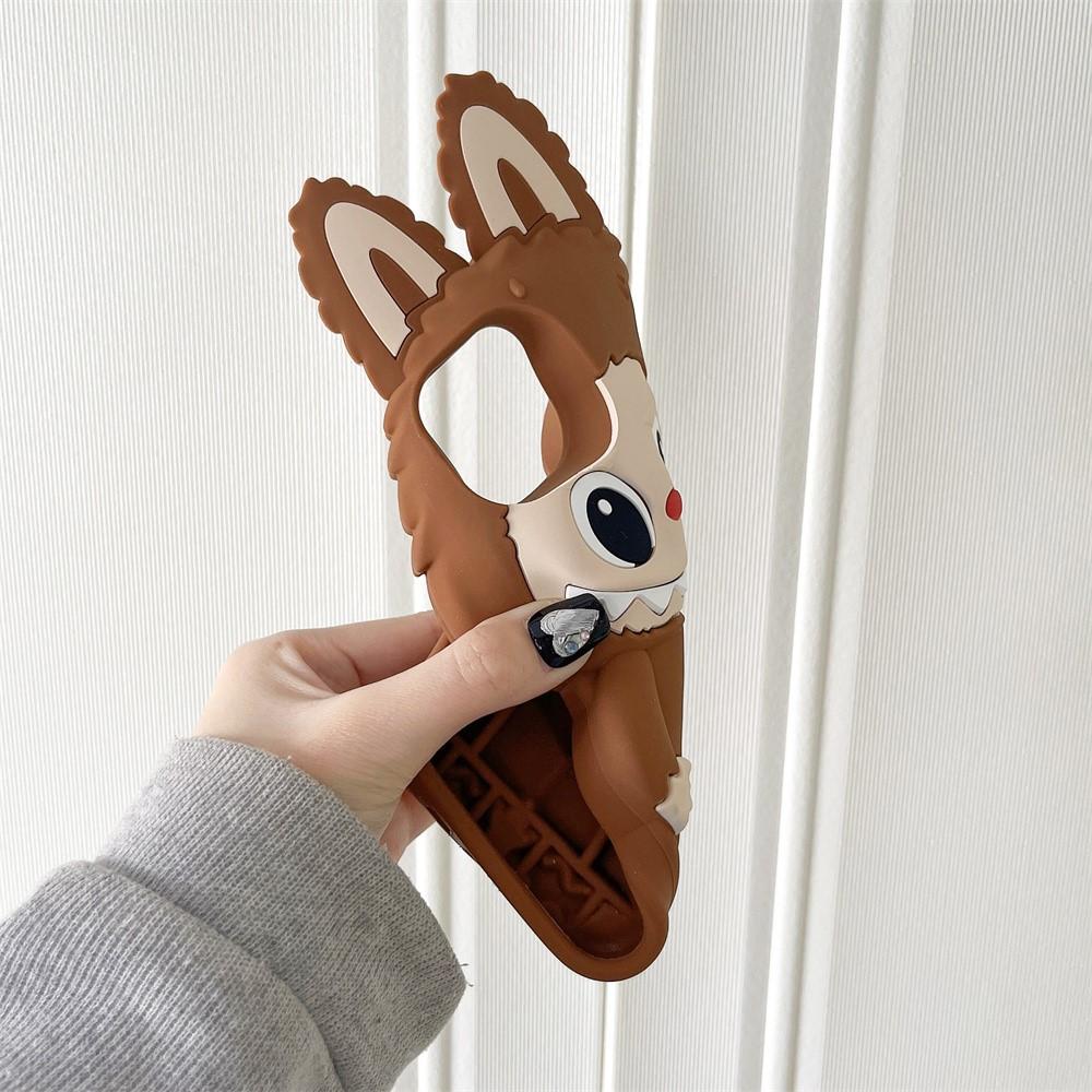 Для iPhone 16 15 14 Plus 13 12 11 Pro Max Каваи 3D Мультяшный Монстр Кролик Эльф Чехол для Телефона Мягкая Силиконовая Накладка