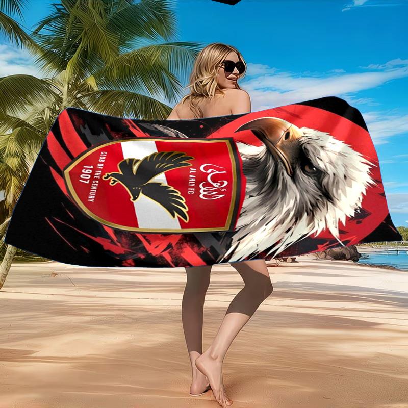 Al-ahly Fc Beach Towel, Quick-drying, Easy to Care for, Suitable for Both Fitness and Beach Vacations,Sports Essential