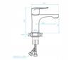 Szafka łazienkowa z umywalką Dąb Vicenza z czarną baterią i uchwytem 50x70cm Kiara