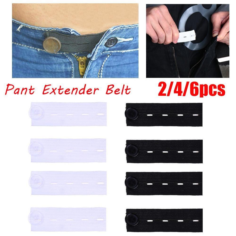 2/4/6PCS Jeans Skirts Garment Accessories Maternity Waist Band Button Hooks Pant Extender Belt