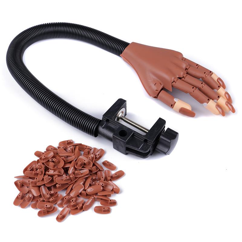 Руки для практики ногтей, искусственные руки, дисплей для ногтей, руки, гибкое позиционирование, 100 ногтей