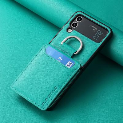Чехол-сумка с карманом для карт на палец и кольцом для Samsung Galaxy Z Flip4 Flip 4 5g Flip3 Flip 3 5 Flip5 Zflip4 кожаные чехлы для телефонов