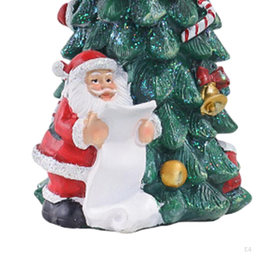 Christmas Desktop Ornament Resin Figurines Miniatures Decoration for Home