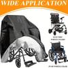 Wheelchairs Cover Accessories Drawstring Polyester Heavy Duty Sun Protection Mobility Black