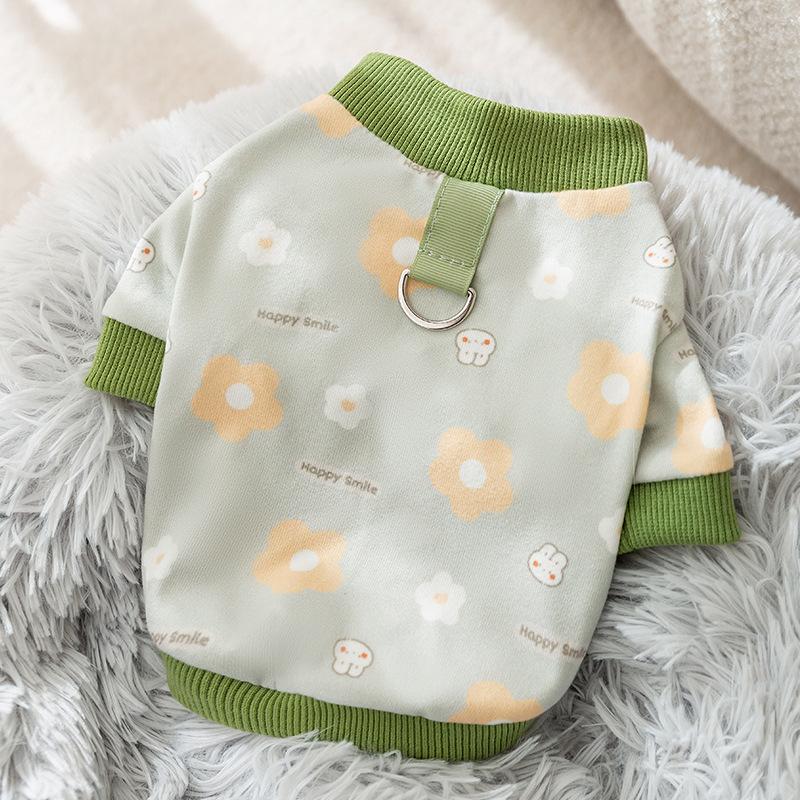 Autumn and Winter Cat Cartoon Full Print Traction Two-legged Loungewear Dog Air Conditioner Clothing Teddy Pajamas Pet Cat Clothes