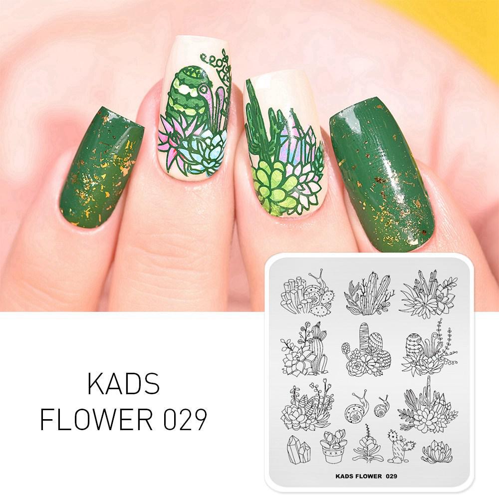 kads 53 Flower Series Nail Stamping Plates DIY Manicure Stamping Plate for Nail Art Template Nail Art Stamp Plates