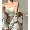 New French Style Small Camisole for Women In Summer with Chest Pad All-in-one Ice Silk Seamless Back Underwear for Outer Wear