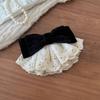 Hair Clips Bowknot Spring Clip Cloth Lace Bow Hairpin Sweet Red Velvet Bow Hair Clip  Gift