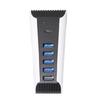 USB-хаб-разветвитель с 5 портами USB A + 1 портом Type-C для игровой консоли, 6-портовый высокоскоростной USB-хаб-расширитель, адаптер для зарядки