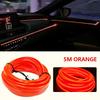 5M Car Interior Led Decorative Lamp EL Wiring Neon Strip Cold Light Wire For Auto DIY Flexible Ambient Light USB Atmosphere Lamp