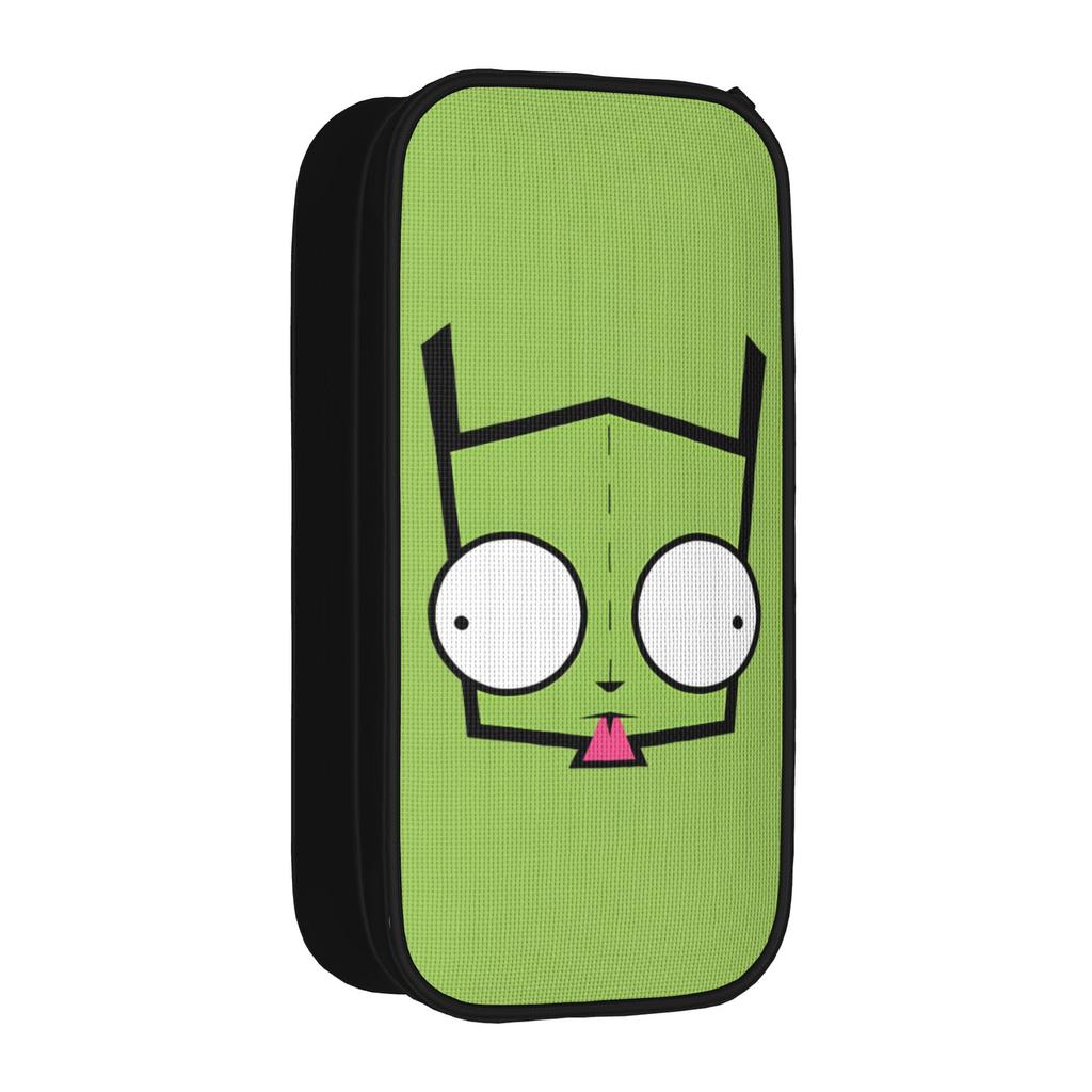 Gir Invaders Zim Cartoon Pencil Case Fashion Pen Bag Girls Boys Large Storage Office Gift Pencilcases