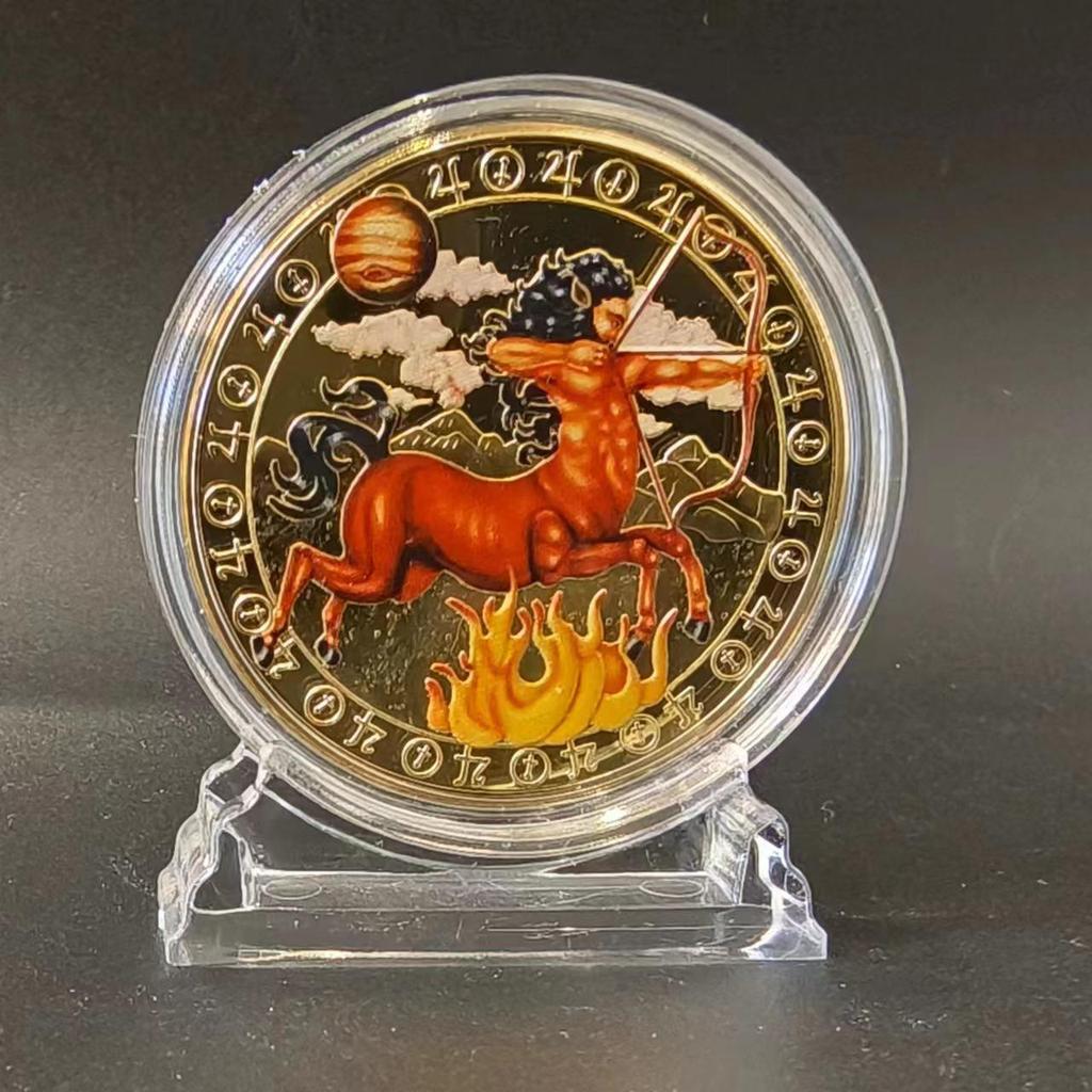 Позолоченный набор медальонов со знаками зодиака Скорпион, Близнецы и Весы