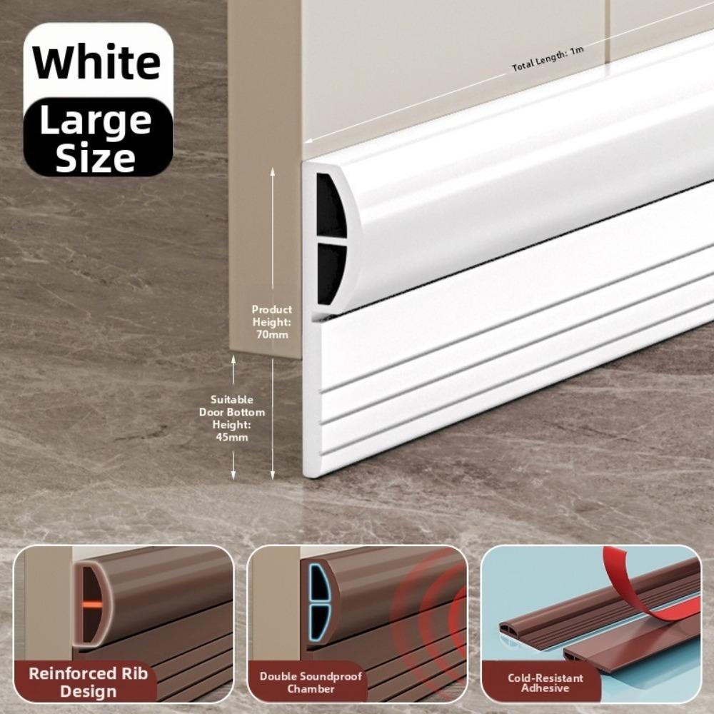 Self Adhesive Door Bottom Seal TPE Door Sweep Flexible Gap Filler Indoor Use