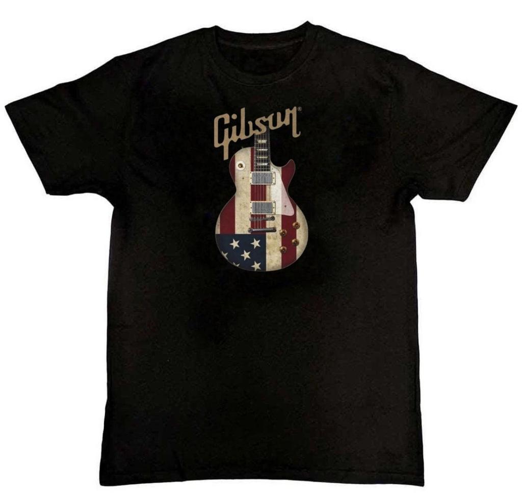 Мужская футболка Gibson с принтом американского флага S-4XL