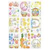 9 Sheets Easter Rabbit Eggs Window Clings Spring Cartoon Window Stickers Decals for Holiday Decoration Party Supplies