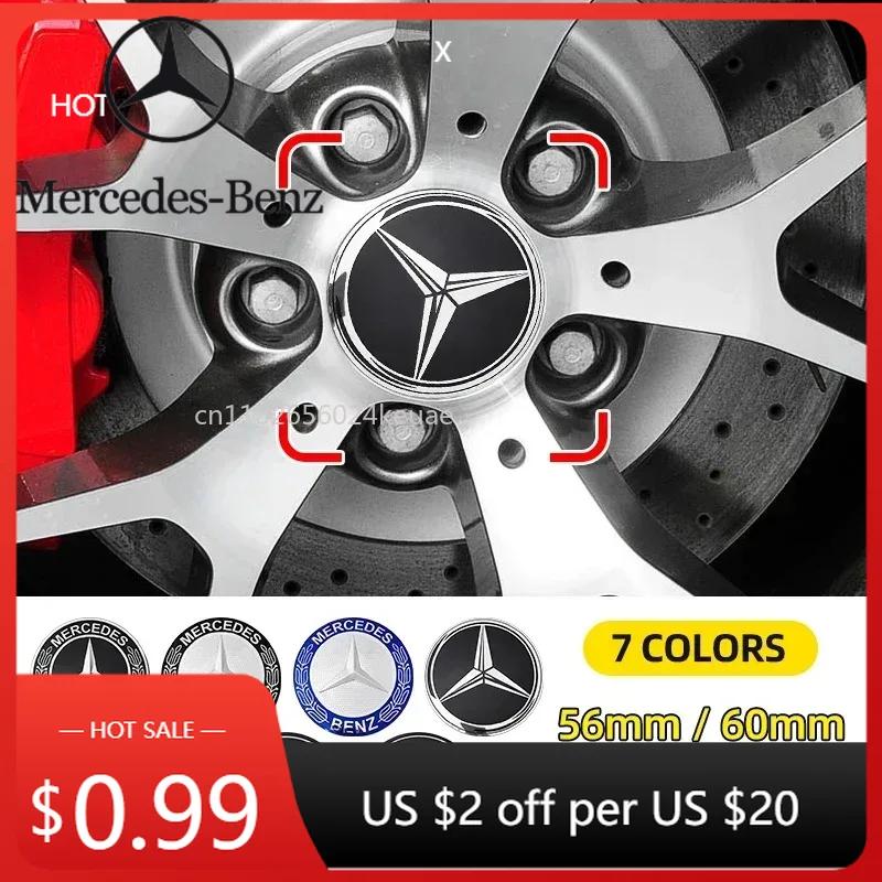 xzpyk10 Car Sticker 75mm Car Wheel Center Hub Emblem Sticker for Mercedes Benz W203 W204 W205 W209 W210 W211 W212 W176 W166 W163 W221 De