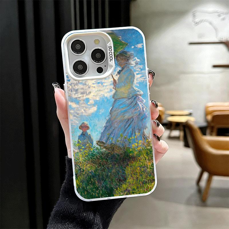 Claude Monet Oil Painting Soft Phone Case for iPhone 15 16 17 Pro Max 17Air 16E 14 Plus 13 12 Mini Shockproof Cover Back Shell