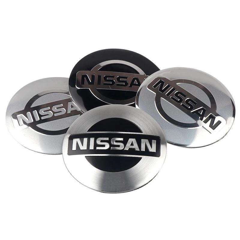 For Nissan ArR44pcs/set 56mm Car Wheel Center Hub Caps Stickers For Nissan Tiida Nismo Teana GTR 350Z 240SX 370Z Versa Almera Auto Dekoration