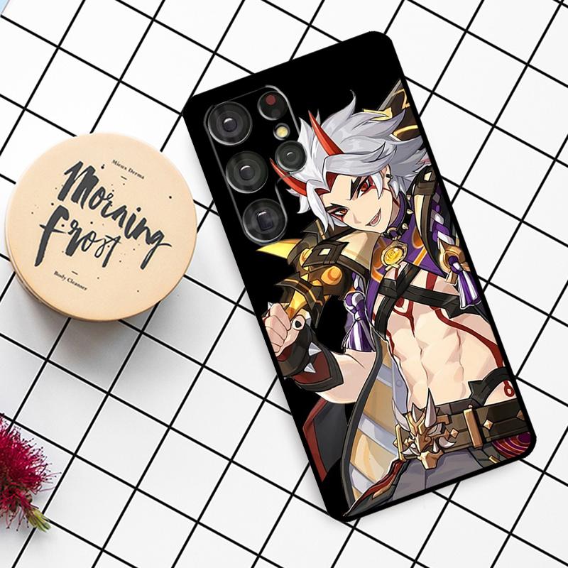 Чехол Arataki Itto Genshin Impact для Samsung Galaxy S24 FE S20 FE S21 S22 S23 S24 S25 Ultra S9 S10 S25 Plus