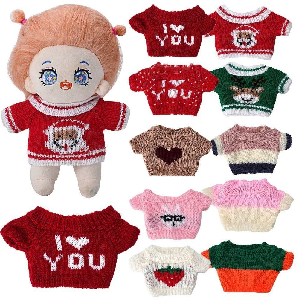 Winter Knitted Coat Multistyles Sweaters Outfits for 20cm Cotton Doll/for Idol Dolls