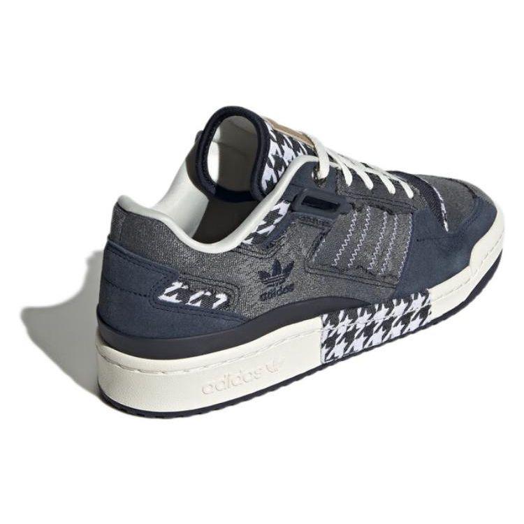 adidas Originals Forum Exhibit Low Деним Удобные Низкие Кроссовки Унисекс Черный Серый HQ8418